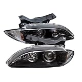 Chevy Cavalier 95 96 97 98 99 Halo Projector Headlights - Black (Pair)