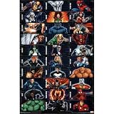 Marvel Collage - Comic Poster (Spiderman, Iron Man, The Thing, Daredevil, Wolverine, Storm, Hulk...) (Size: 22 x 34) College Poster Print, 22x34 Poster Print, 22x34