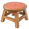 Hand-carved & Painted 'Basketball' Children's Sitting Stool