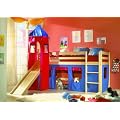 Kinderbett mit Rutsche und Turm Hochbett Funktionsbett Abenteuerbett
