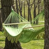Large Grand Caribbean Nicaraguan Hammock with Spreader Bar and Fringe