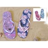 Childrens/Kids Girls Cupcake & Butterfly Design Beach Flip Flops
