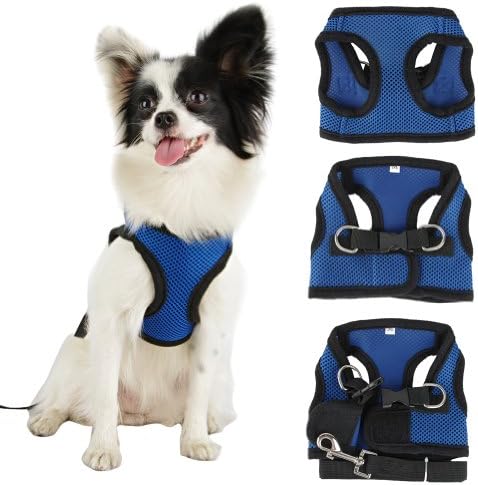 Adjustable Soft Mesh Pet Dog Harness Puppy Doggie Step Mesh Girth Harness Vest Buckle-Medium Size