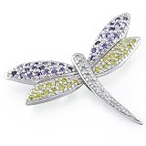Bling Jewelry Pave Dragonfly Pin Sterling Silver Brooch