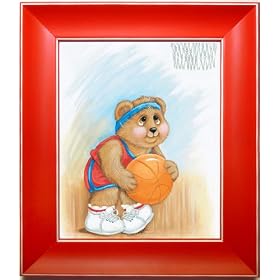 Sports Bear Baseball Star - Children's and Kids Room Framed Wall Art and Nursery Wall... by TooCute! Designs