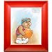 Sports Bear Baseball Star - Children's and Kids Room Framed Wall Art and Nursery Wall Decor, 11" x 14", Red