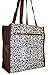 J Garden Gold Leopard Canvas Travel Tote Bag with Coin Purse 12-inch