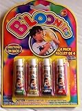 B'LOONIES Blow up Bubble Balloons ~ Blow up with a Straw or Tube ~ 4 Straws & 4 Tubes of Gooey Plastic Colors!