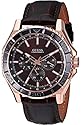 GUESS Men's U0520G1 Sporty Classic Rose Gold-Tone & Brown Multi-Function Watch