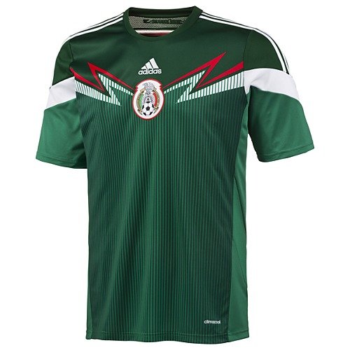 Adidas Mexico Home Training Jersey Tee - Green - Mens