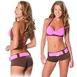 ROMA Two Tone Rhinestone Halter Top & Short, in 3 Colors