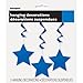 Royal Blue Solid Hanging Swirl Decorations - 26