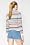 L!VE Long Sleeve Mini Tribal Printed Crewneck Sweater