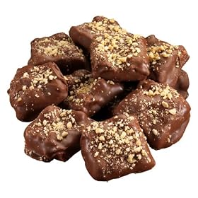 Chocolate Covered Peanut Brittle Bites (1-lb. Box) by Choclatique