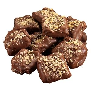 Chocolate Covered Peanut Brittle Bites (1-lb. Box) by Choclatique