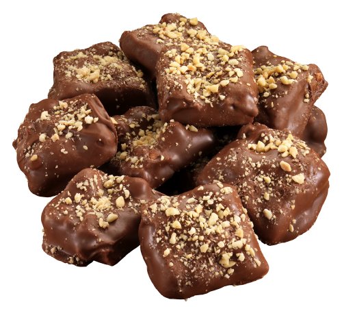 Chocolate Covered Peanut Brittle Bites (1-lb. Box) by Choclatique