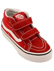 Shoes: Vans Kids/youth Shoes Sk8-mid Reissue Velcro Red Fashion Sneakers (4)