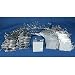 100 Silver Tote Bags Metallic Shopping Gift Displays 3.5"