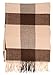 Love Lakeside-Men's Cashmere Feel Winter Plaid Scarf Brown