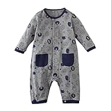 (ニッセン) nissen ハリネズミ柄スムースカバーオール グレー杢系 身長80cm