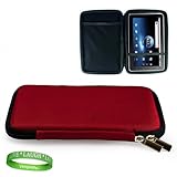 Elegant Lush Red 7 inch Tablet Case with Reinforced Exterior and Soft Suede ....