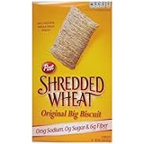 Post Shredded Wheat Original Cereal, No Sugar or Salt Added, 15-Ounce Boxes (Pack of 4)