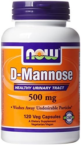Now Foods D-mannose Capsules, 500 mg, 120 Count x Multipack of 5