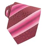 Roberto Cavalli - Roberto Cavalli Burgundy Giraffe Patterned Bands Woven Silk Tie