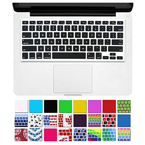 DHZÂ® Unique Ultra Thin Durable Keyboard Cover Silicone Skin for MacBook Pro 13" 15" 17" (with or w/out Retina Display) iMac and MacBook Air 13" (Black)