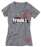 NBA Women's Miami Heat Conference Champions Cap Sleeve T-Shirt (Dark Grey, Large)