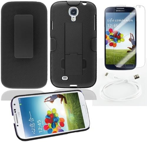 Abco Tech 3-item Belt Clip Case Accessory Bundle for Samsung Galaxy Note 3 - Includes: Belt Clip Case, Screen Protector and USB Cable for Samsung Galaxy Note 3