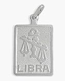 Sterling Silver Libra Zodiac Pendant with Chain
