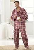 KingSize Big & Tall Flannel Plaid Pajama Set