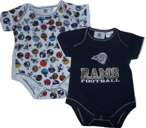 St. Louis Rams 3 6 Month Infant Baby 2pc Creeper / Onesie