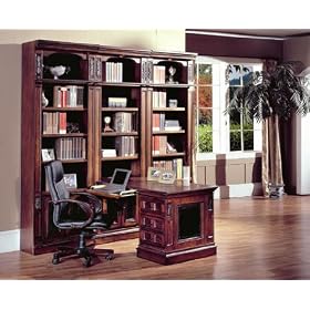 DaVinci Desk With 3 Shelving Units
