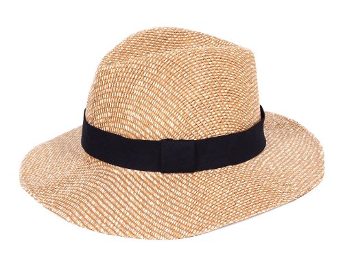 Women's Western Style Belted Sun Straw Hat with Solid Color Bands