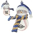 Milwaukee Brewers MLB Striped Acrylic Snowman Ornament (3")