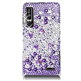 Hard Snap on case SILVER PURPLE Bling Bling Full Diamonds Desing Faceplate  ....