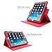 iPad Air Case, Apple iPad Air 1 Case, rooCASE Dual View Rotation Leather PU Slim Fit Lightweight Folio Stand Smart Cover Auto Sleep/Wake - Red