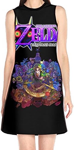 Legend Zelda Majoras Mask Women's Dresses Round Neck Cocktail Party Dress