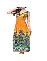 Plus Size Sexy V-neck Polyester/Silk Summer Sleeveless Maxi Dress 