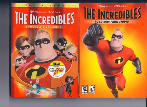 The Incredibles, 2 Disc Plus, Incredibles Pc-cd Rom Print Studio