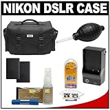 Nikon 5874 Digital SLR Camera Case - Gadget Bag with (2) EN-EL9 Batteries + ....