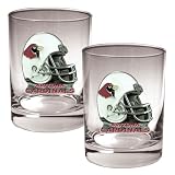 Arizona Cardinals NFL 2pc Rocks Glass Set - Helmet logo