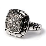 Sterling Silver Ring with Clear CZ - Size: 6-9