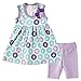 Hudson Baby Girls' Dress and Cropped Leggings, Sand Dollar, 0-3 Months
