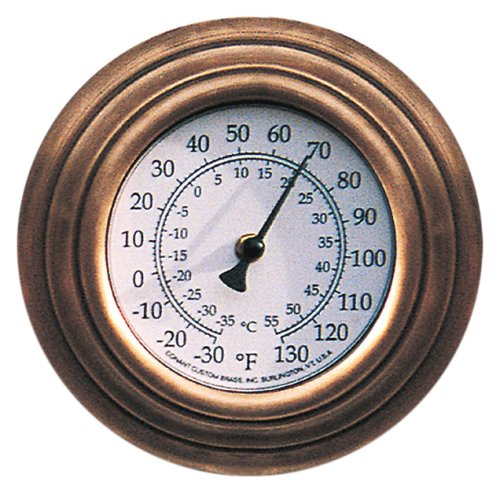 Conant Custom Brass Model T-8 Vermont Copper Wall Thermometer (8-Inch diameter)