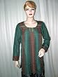 Womens Wear- Deep Sea Blu Printed Crepe Indian Designer Tunic Top S