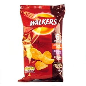 Amazon.com: Walkers Crisps 6 Pack (Meaty V