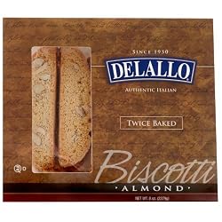 DeLallo Almond Biscotti, 8-Ounce Boxes (Pack of 6)